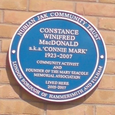 Blue Plaque Connie Mark