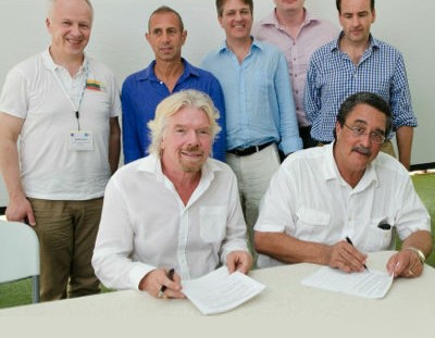 Dr Kenny Anthony and Richard Branson