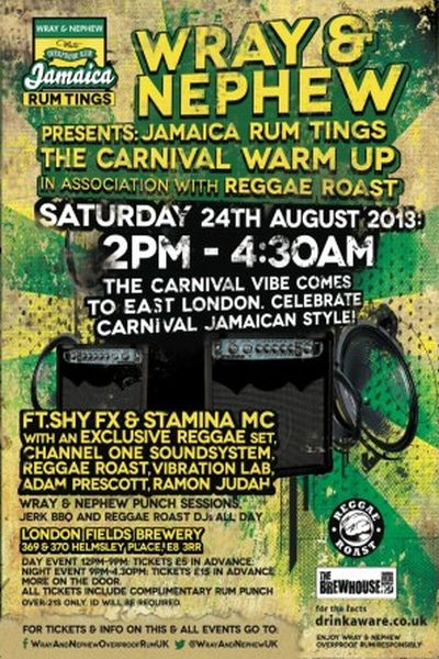 Reggae Roast & Wray & Nephew's Carnival Warm Up Party