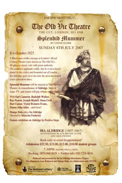 Splendid Mummer Ira Aldridge theatre